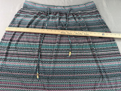 Lane Bryant Line Skirt 22 Plus 22/24 Multicolor All Over Print Polyester Spandex