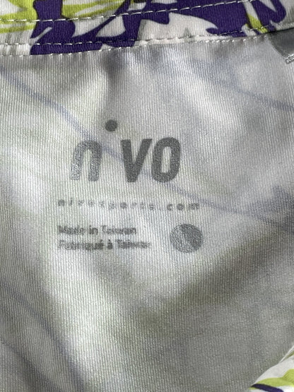 Nivo Polo Shirt Womens Medium Abstract Scribble Print Golf Stretch Lightweight