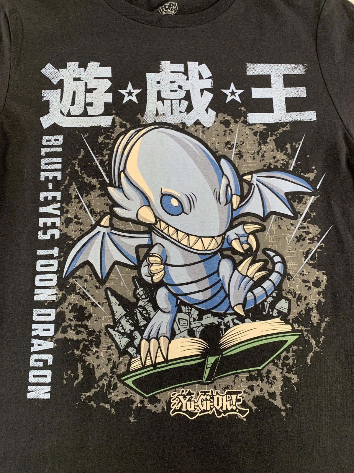 Yu-Gi-Oh Shirt Mens Small Black Blue-Eyes Toon Dragon Pop Tees Funko Anime TCG