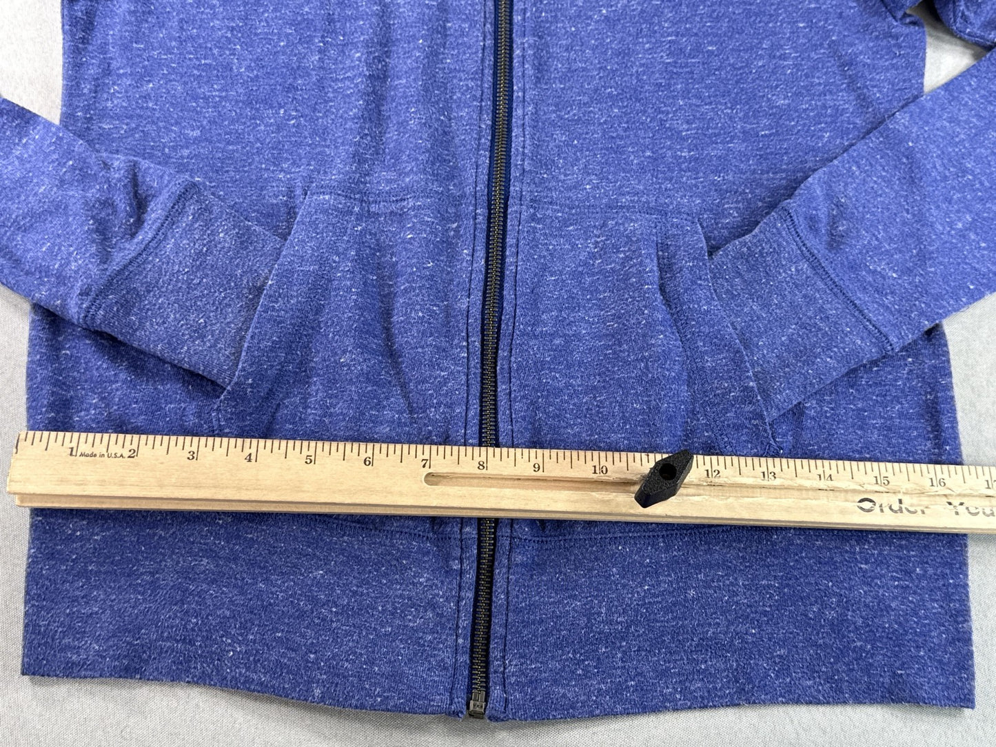 Nike 455 Full Zip Hoodie S Blue Lightweight Regular Fit Long Sleeve