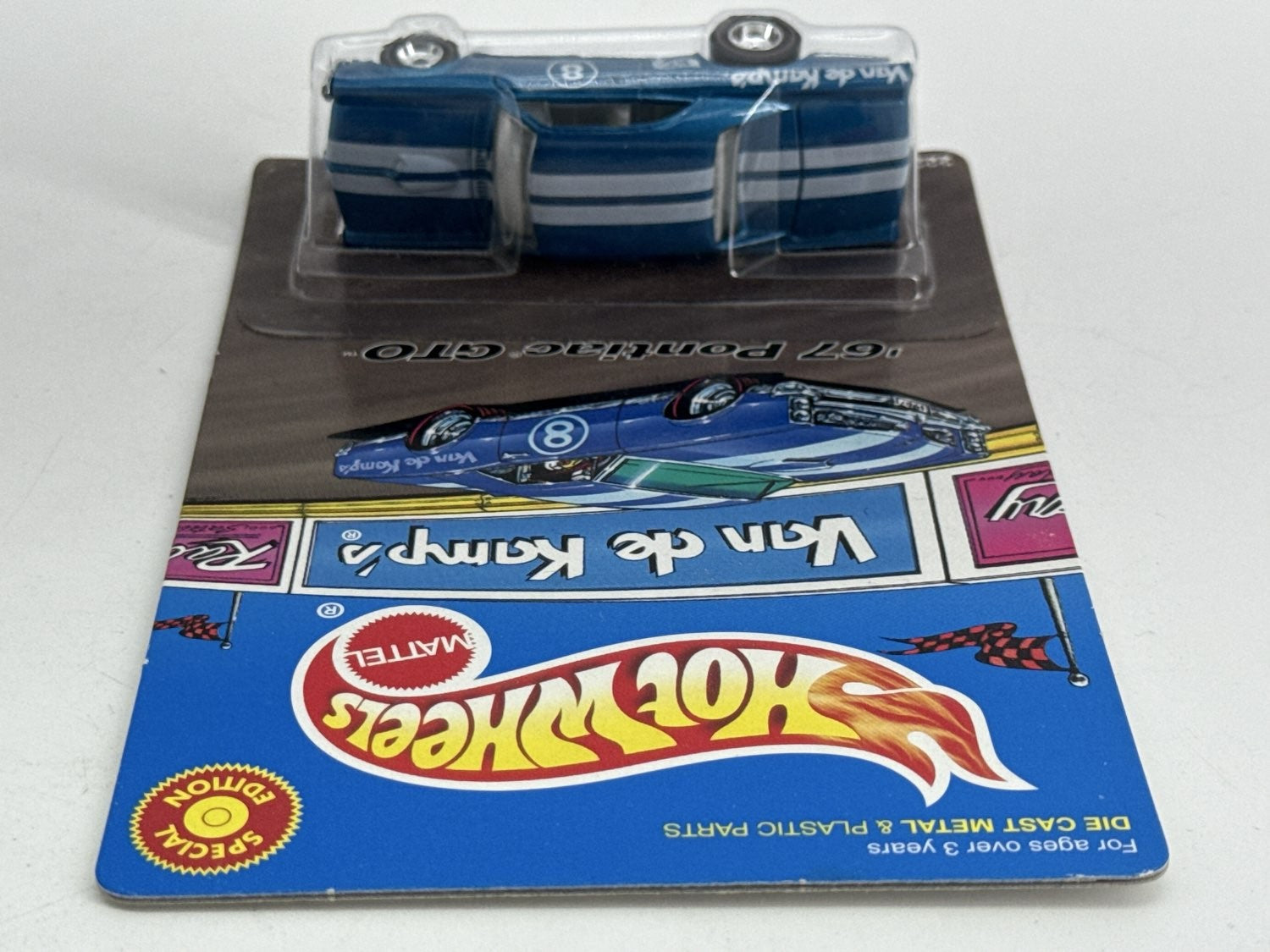 Hot Wheels 67 Pontiac GTO Van de Kamp 1998 Special Edition Blue Diecast Car