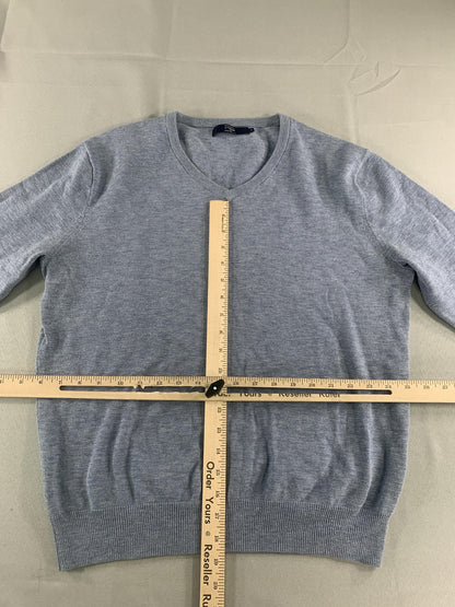 J Crew Sweater Mens Medium Gray V Neck Pullover Lightweight Cotton Casual NWT