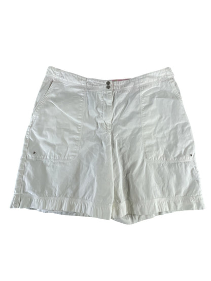 Jones New York Signature Shorts Womens 12 White Casual Cotton Pockets Summer