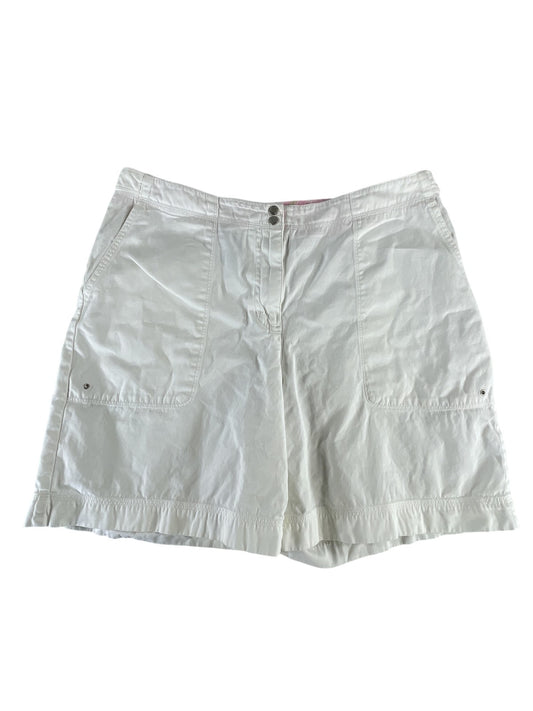 Jones New York Signature Shorts Womens 12 White Casual Cotton Pockets Summer
