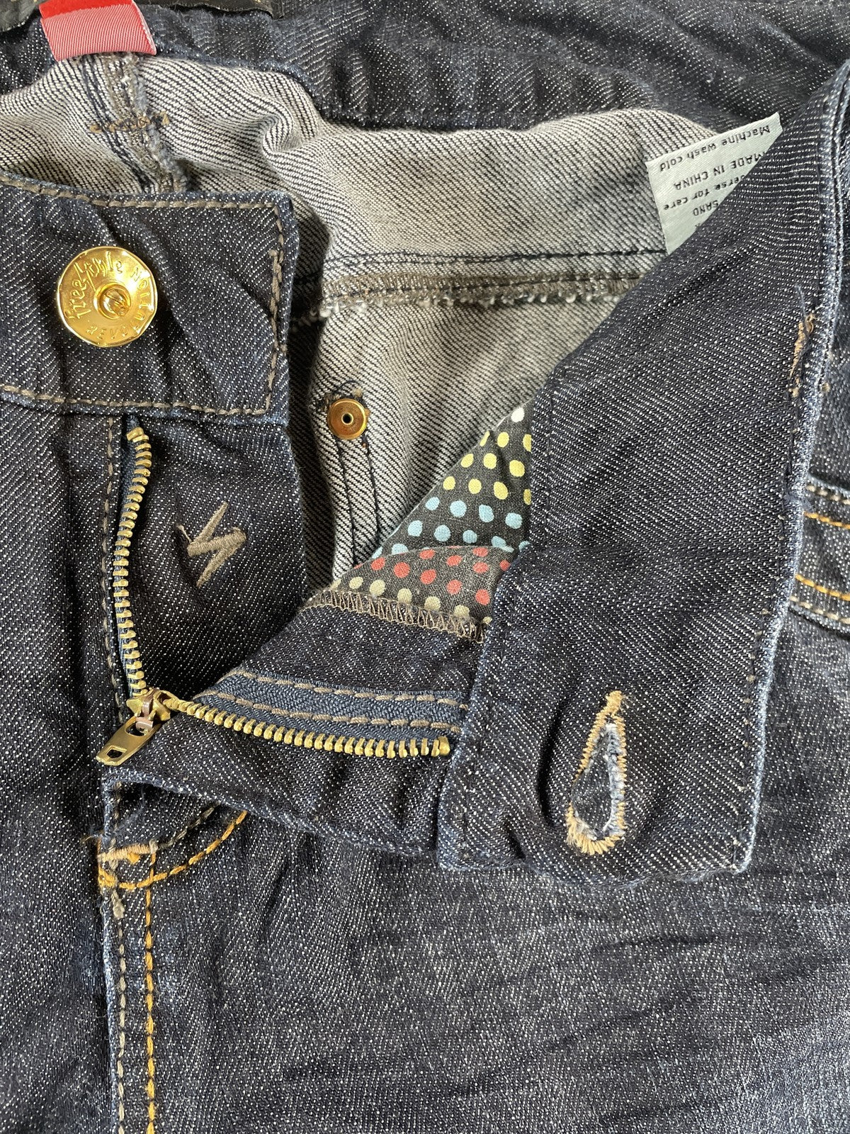 Freestyle Revolution Jeans Womens 22 Blue Bowie Sand Stretch Denim Straight Leg