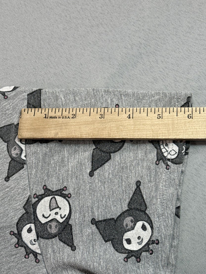 Hybrid Apparel Kuromi Anime Graphic Tee S Gray Cotton Blend Short Sleeve Mens
