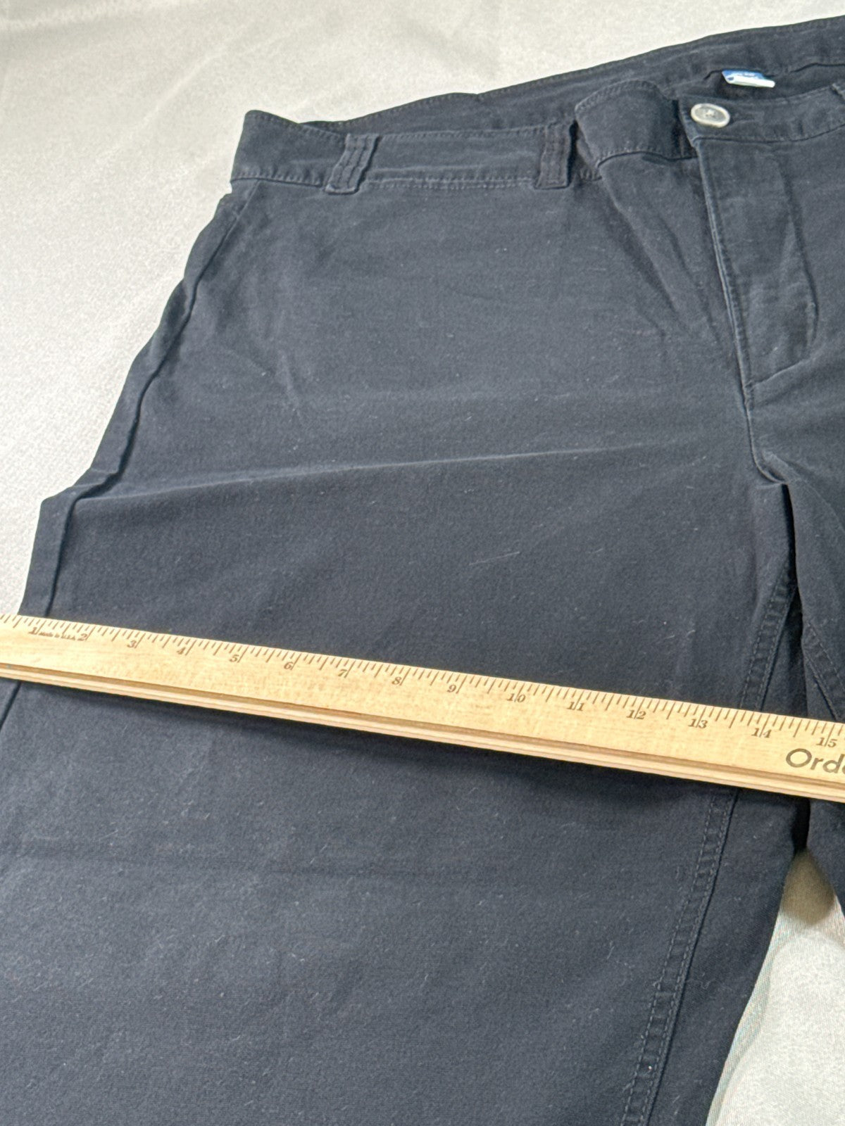 Old Navy Black Wide Leg Capri Pants Womens 20 High Rise Stretch Cropped Casual