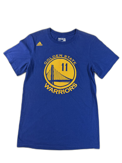 adidas Golden State Warriors Graphic Tee S S/P Blue 100% Cotton Crewneck Short