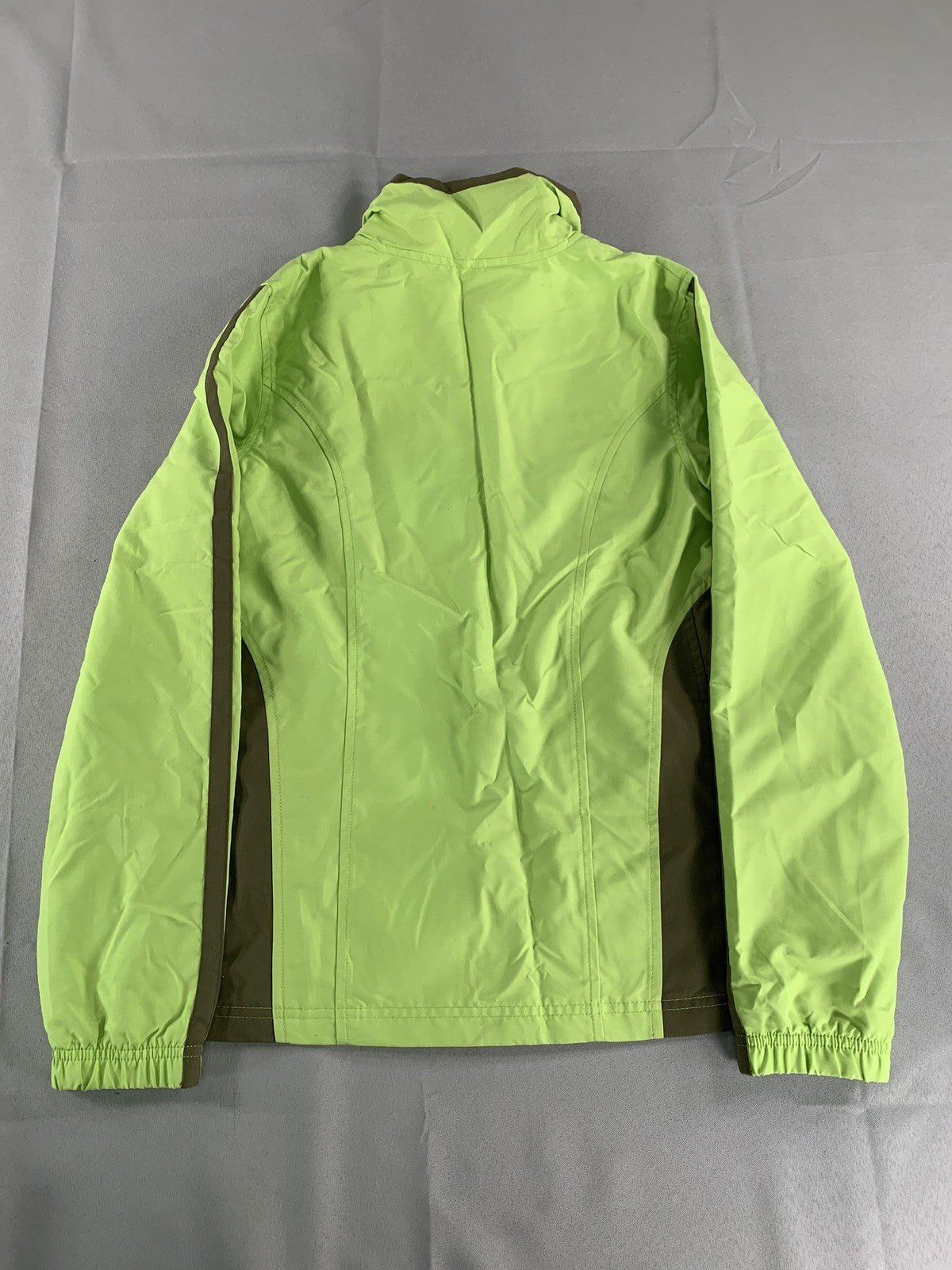 Tek Gear Jacket Womens Small Green Brown Full Zip Lightweight Activewear Coat