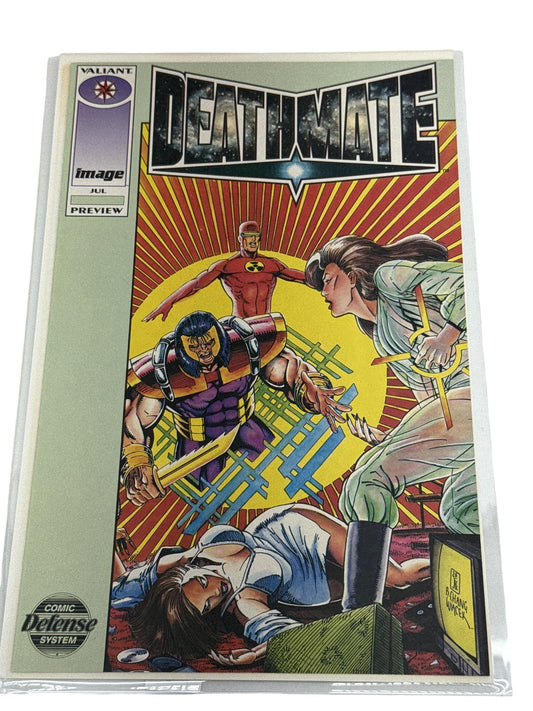 Vintage 1993 Valiant Image Deathmate Preview Comic Book Youngblood Bloodshot Tan