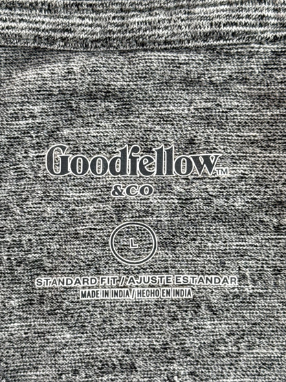 Goodfellow Co Crewneck Tee Short Sleeve Pocket Gray L Cotton Blend Relaxed Fit
