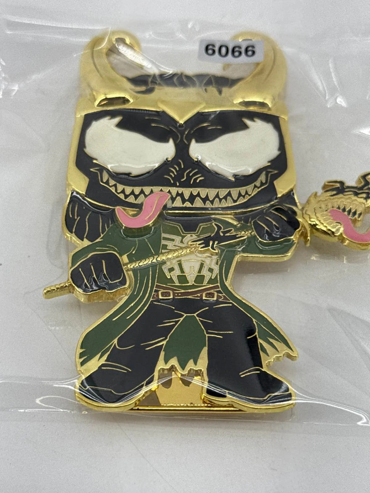 Funko Pop Marvel Venomized Loki #16 Enamel Pin Large Black White Pre-Owned NWT