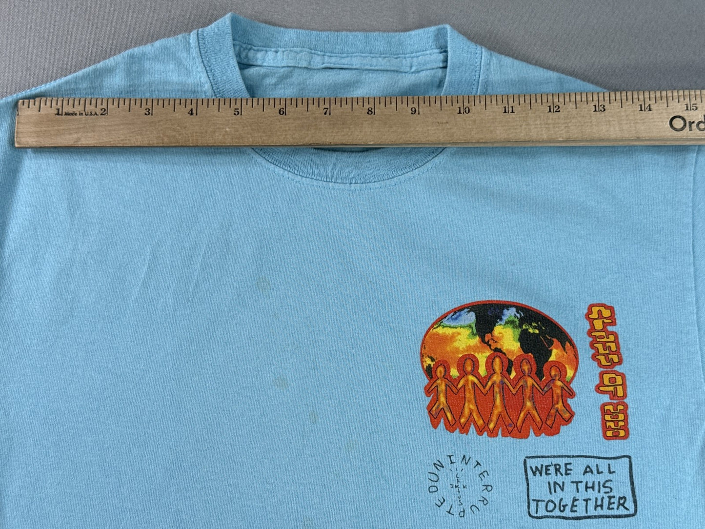 Cactus Jack Together Earth Day Environmental Graphic Print Tee S Blue 100%