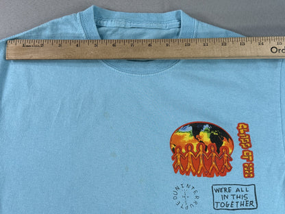 Cactus Jack Together Earth Day Environmental Graphic Print Tee S Blue 100%