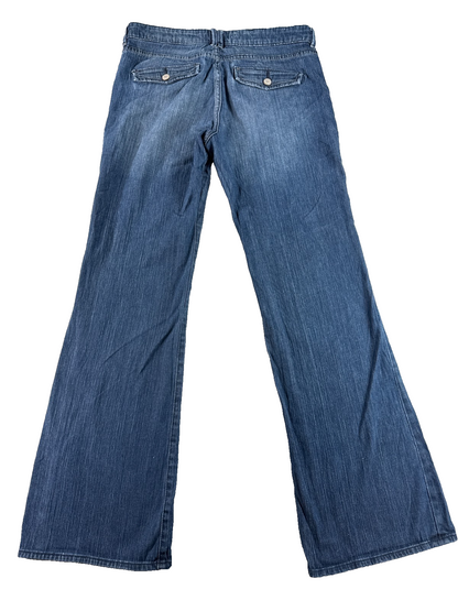 NY&C Bootcut Jeans Womens 8 Blue Classic Rise Stretch Denim Flare Leg Pants