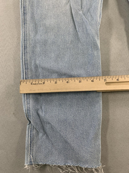 Hollister Curvy High-Rise Mom Jeans Womens 3R Light Wash Denim Raw Hem W26 L27