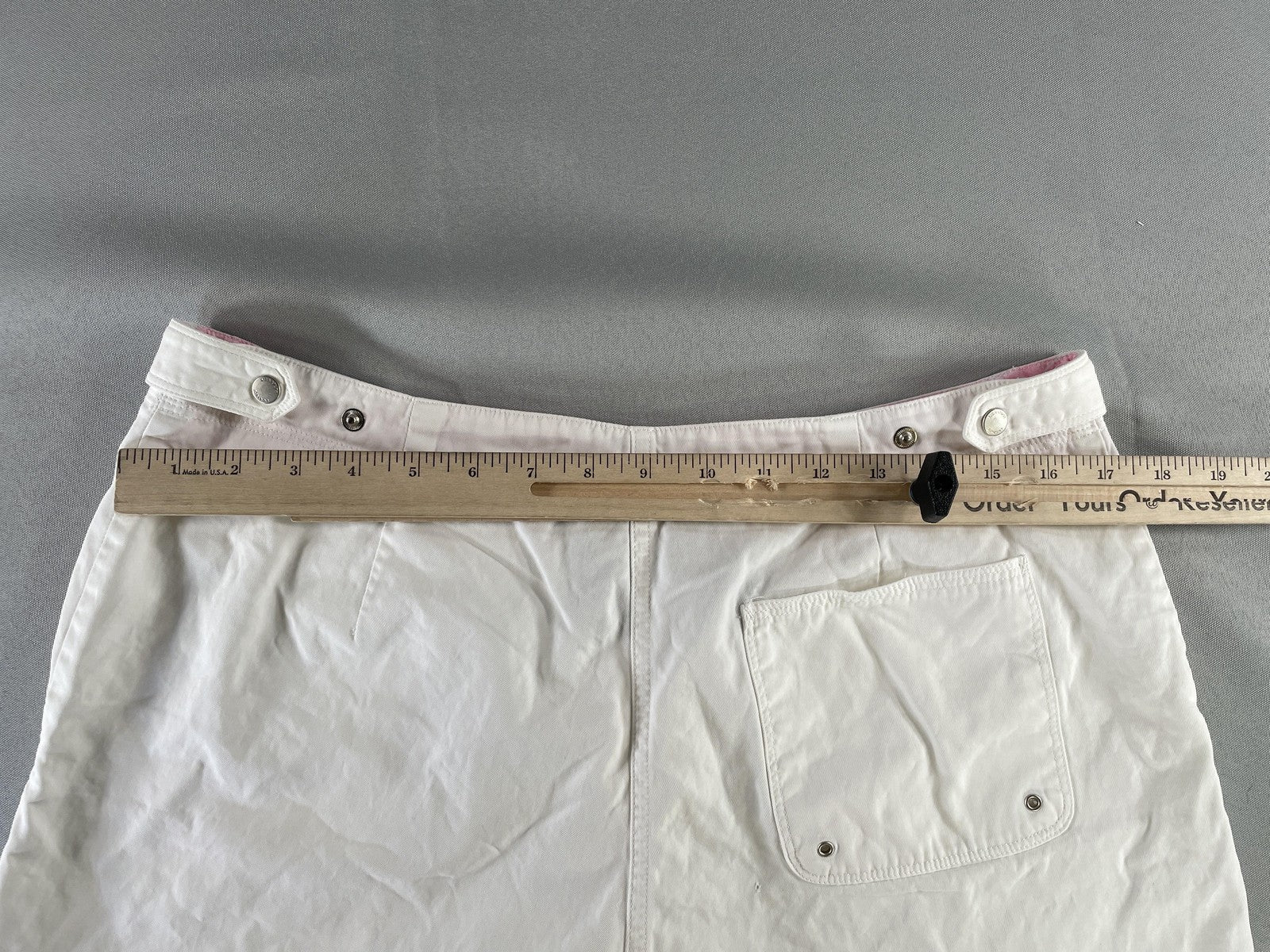 Jones New York Signature Shorts Womens 12 White Casual Cotton Pockets Summer