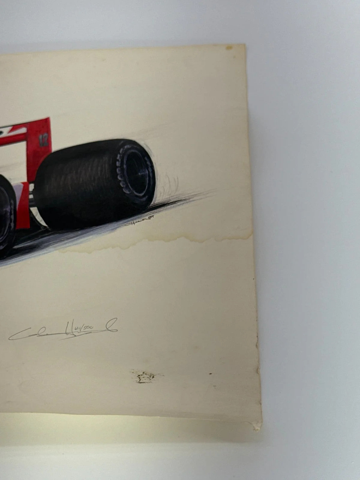 Ayrton Senna McLaren Print Cademartori Signed Ltd 72 500 F1 Racing Art Vintage