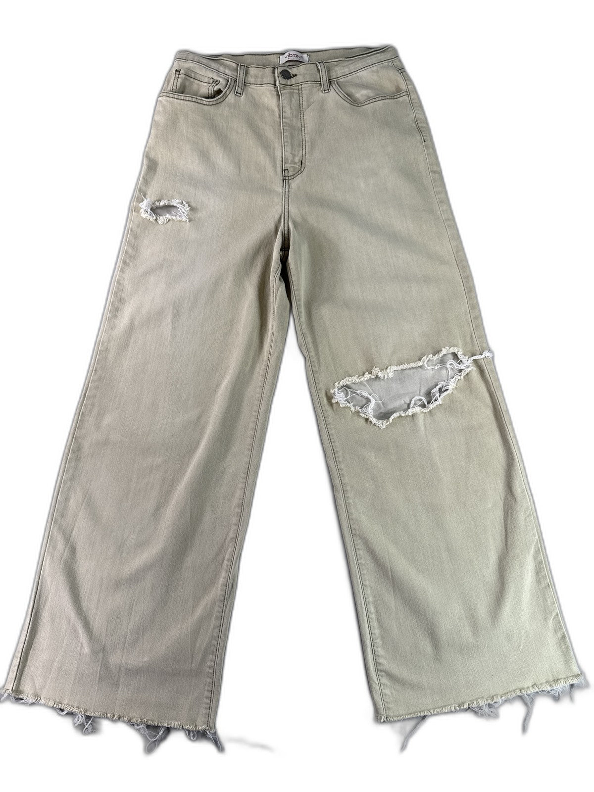 Vibrant P2105 High Rise Wide Leg Jeans 13 (W30) Womens W30 Light Denim Cotton