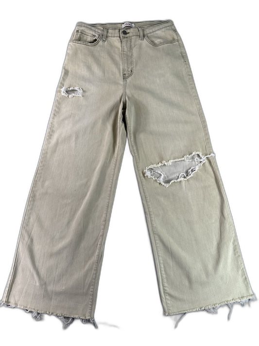 Vibrant P2105 High Rise Wide Leg Jeans 13 (W30) Womens W30 Light Denim Cotton