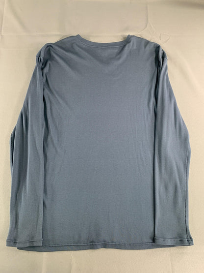 Calvin Klein Shirt Mens 2XL Blue Long Sleeve V Neck Lightweight Pullover Top