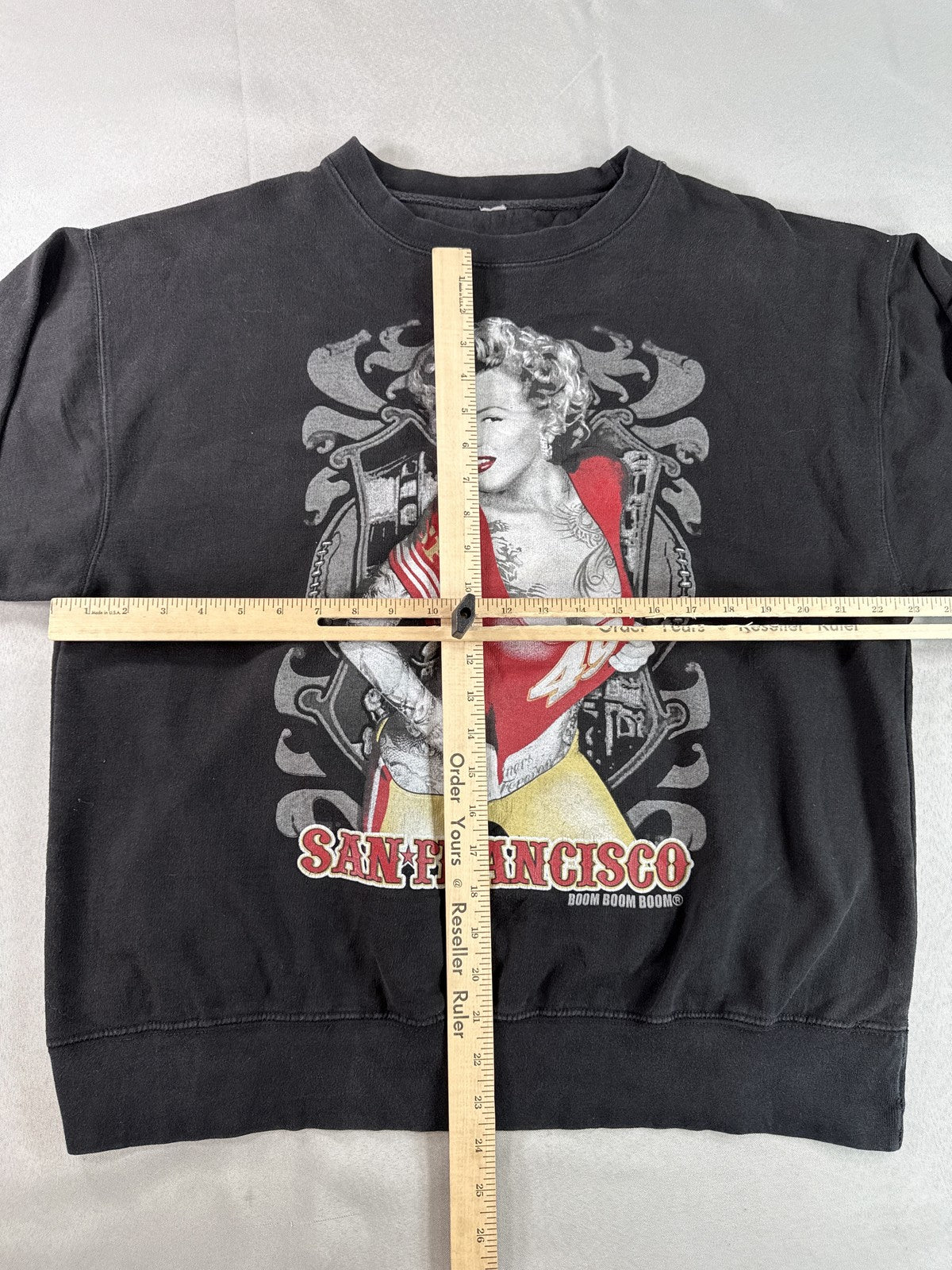 Unbranded San Francisco 49ers Sweatshirt Men's M Black Cotton Crewneck Long