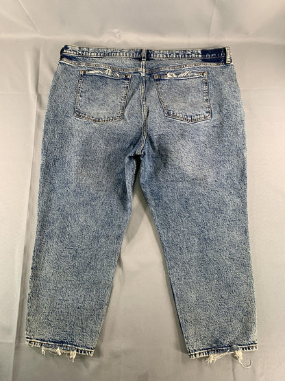 Abercrombie & Fitch Jeans Womens 36 Blue High Rise The Mom Distressed Denim
