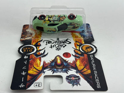 Boley Circuit Samurai Racers Diecast Car Dragon Mint Green Kanji Graphics Toy
