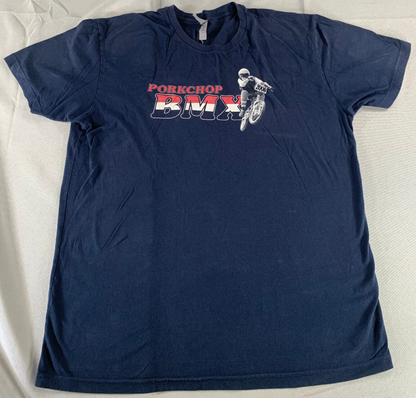 Next Level Porkchop BMX Racing Tee 2005 Blue Graphic Shirt Adult XL Biker Moto
