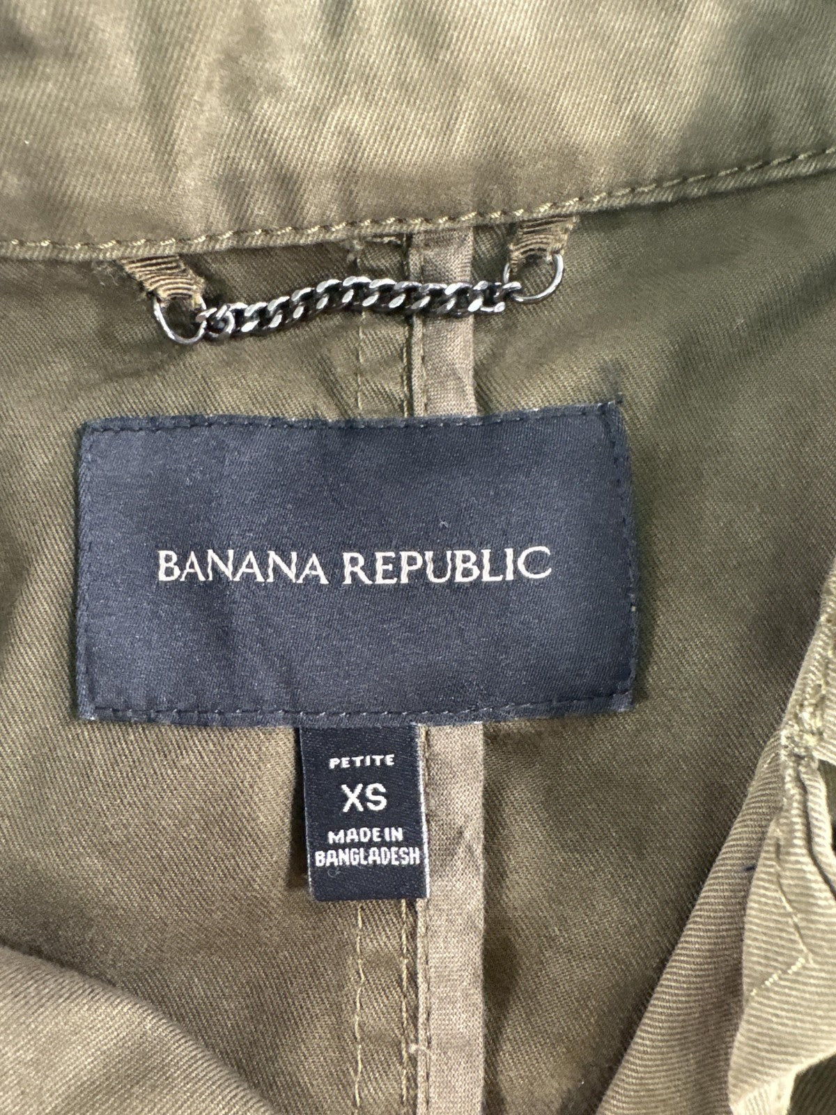 Banana Republic Jacket Womens XS Petite Utility Military Pockets RN54023 Apparel