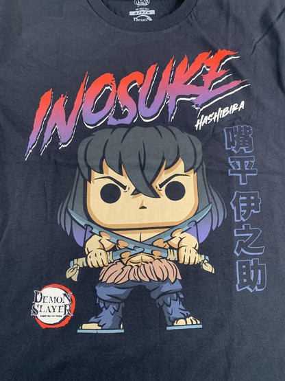 Funko Pop Tees Demon Slayer Inosuke Hashibira Shirt Mens Medium Black Anime Tee