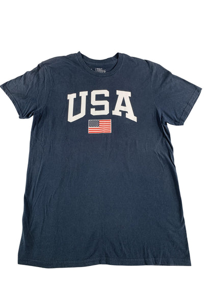 Great American Lakes Timber USA Shirt Mens Large American Flag Patriotic Tee 100