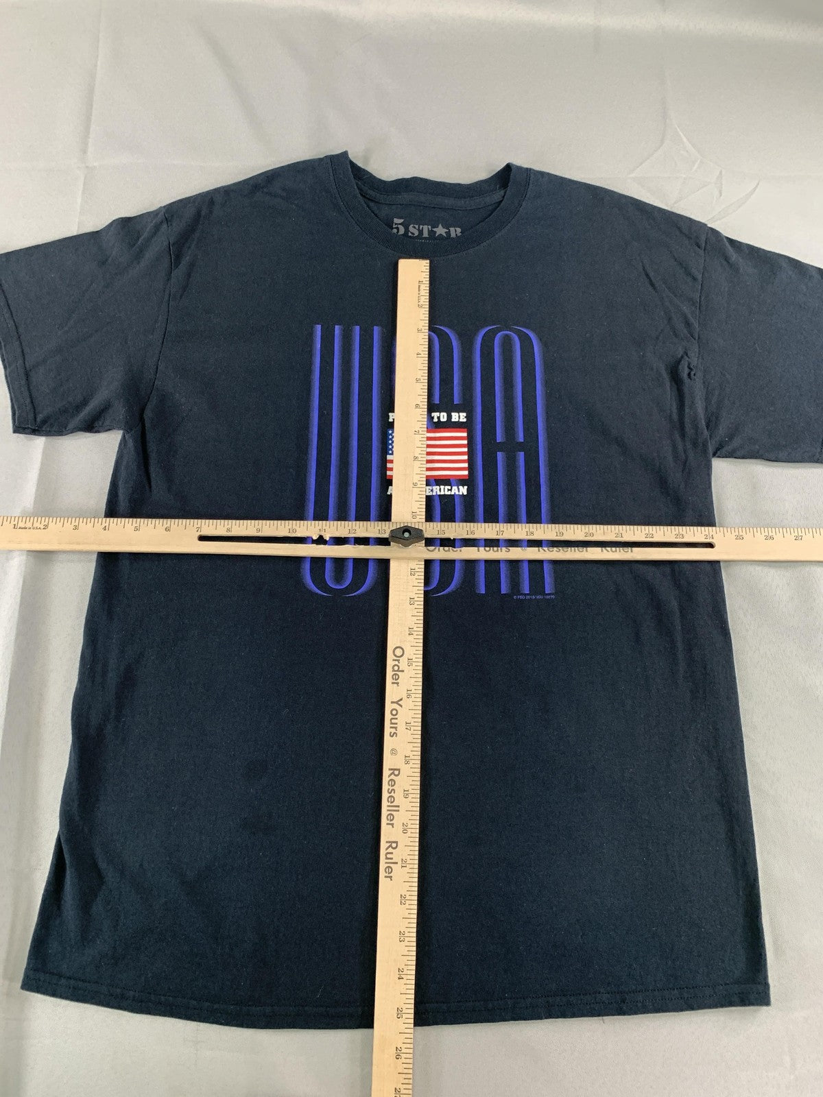5 Star USA Shirt Mens Large Proud To Be American Patriotic Graphic 2015 Tee