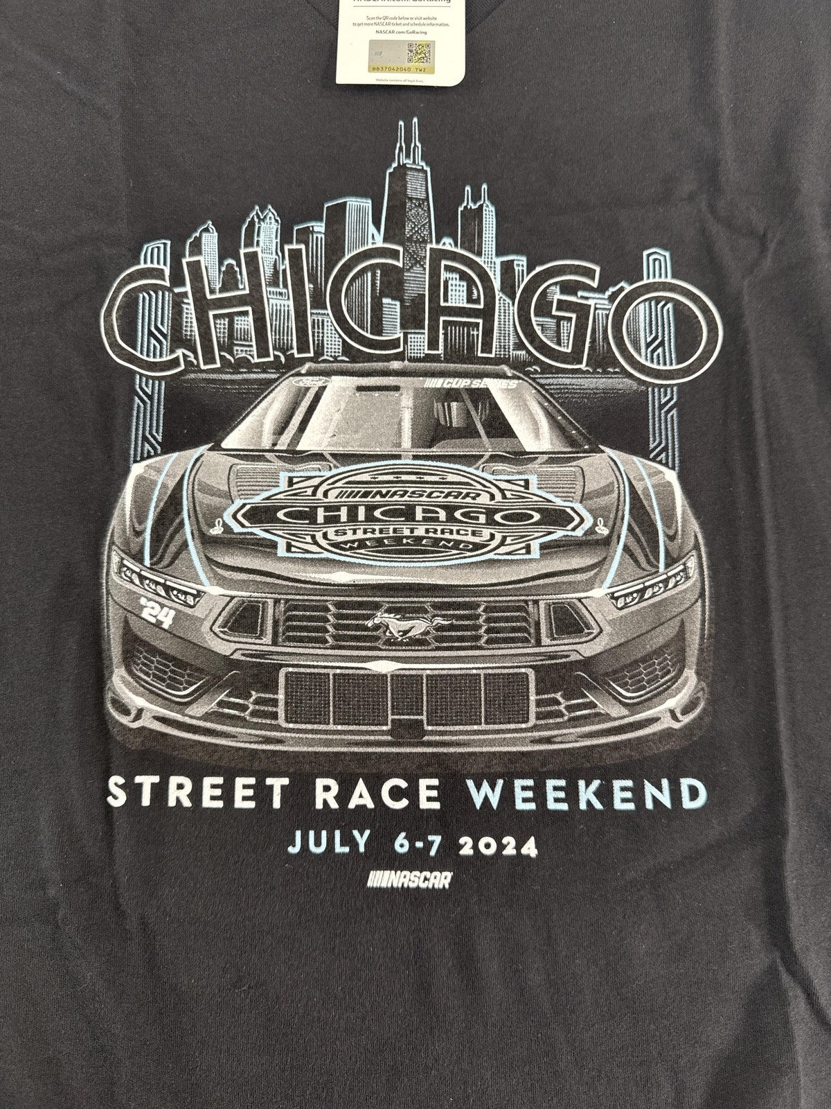 Chicago Street Race Shirt Womens Large NASCAR Racing Event 2024 Tee Racing T-Shi