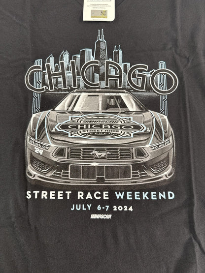 Chicago Street Race Shirt Womens Large NASCAR Racing Event 2024 Tee Racing T-Shi