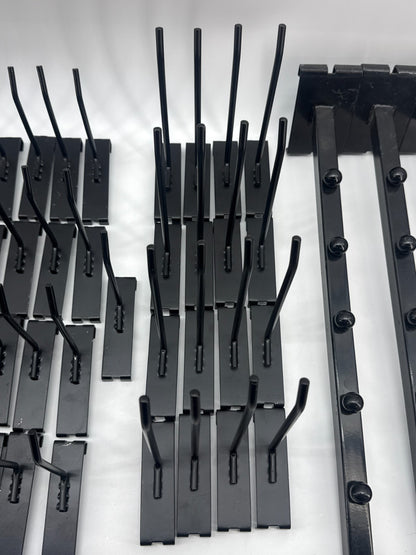 Gridwall Peg Hooks Black Metal Slatwall Grid Wall Display Hanger Attachment Lot