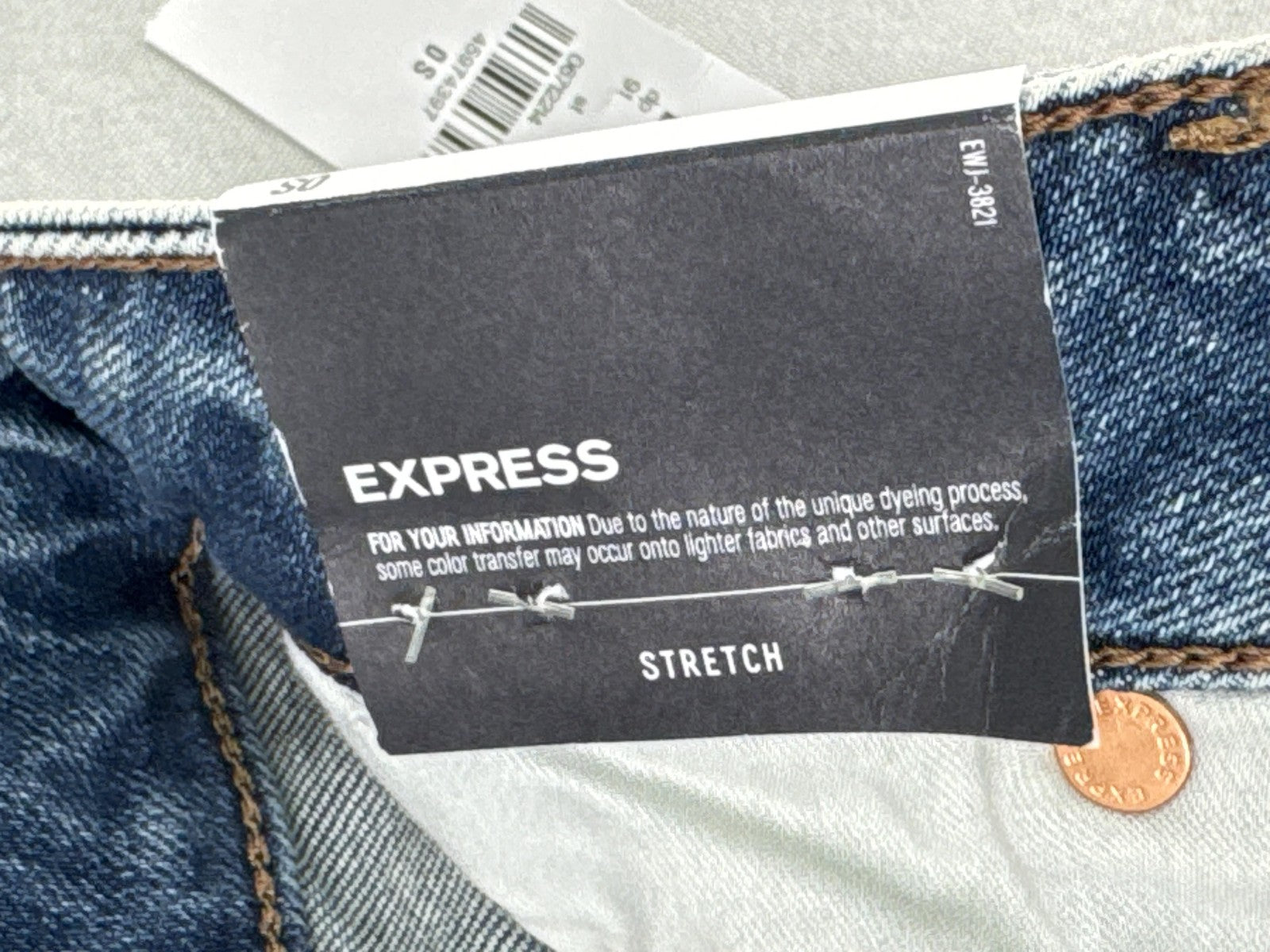 Express Womens Jeans Size 0 Short Blue High Rise Relaxed Straight Distressed 13