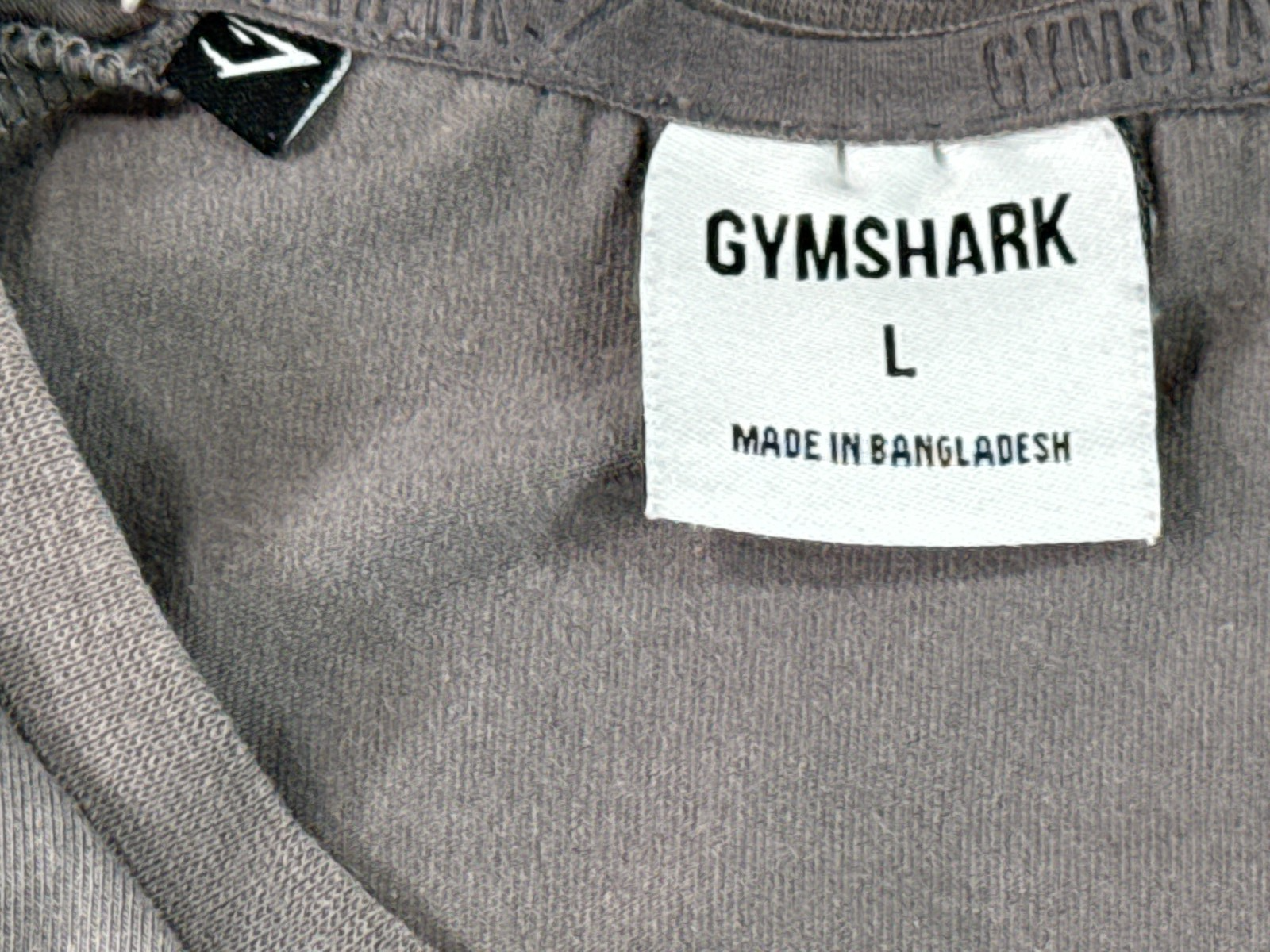 Gymshark Apollo Mens Large Charcoal Gray Muscle Fit Raglan Logo Workout T-Shirt