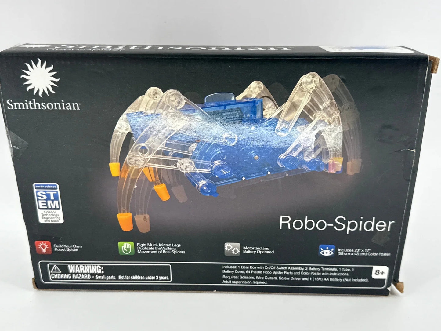 Smithsonian Robo-Spider STEM Kit | Motorized Build & Learn Robotics Toy | NEW