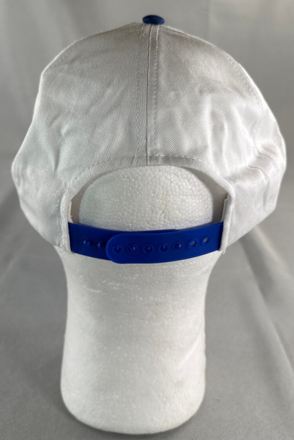 VTG Kragen Racing Snapback Hat White Blue 90s Promo Cap Taiwan Cotton OSFA NWT