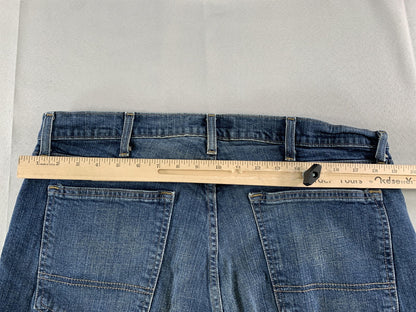 Arizona Jeans Mens 38x30 Blue Denim Original Bootcut Flex Distressed Pants 99