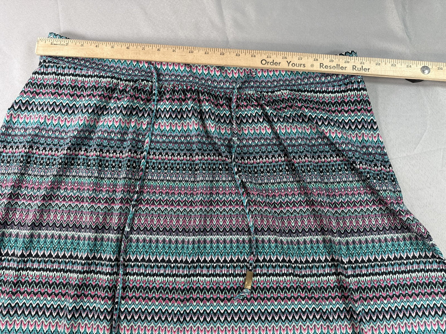 Lane Bryant Line Skirt 22 Plus 22/24 Multicolor All Over Print Polyester Spandex