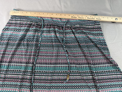 Lane Bryant Line Skirt 22 Plus 22/24 Multicolor All Over Print Polyester Spandex