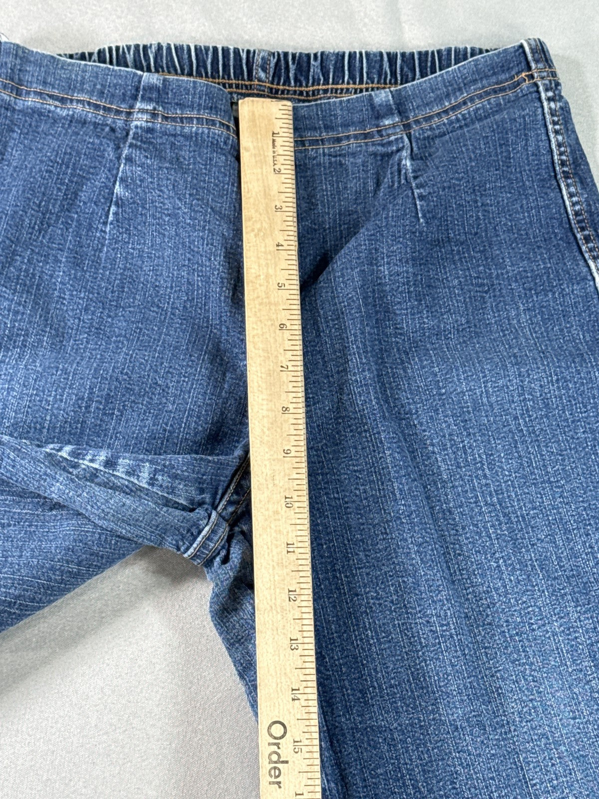 White Stag Jeans Womens M Blue Cotton Spandex Straight Leg Relaxed Fit