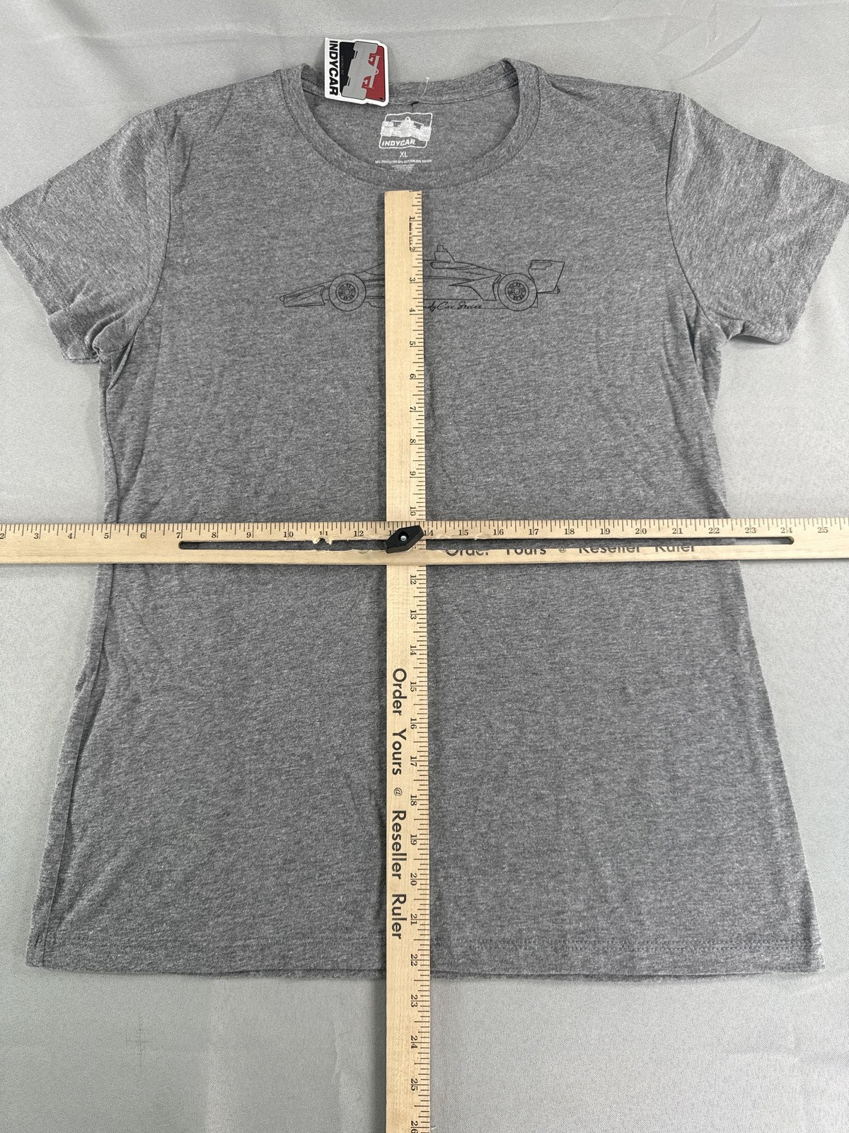 IndyCar Shirt Womens XL NTT IndyCar Series Race Car Graphic Soft Tee Racing Gray
