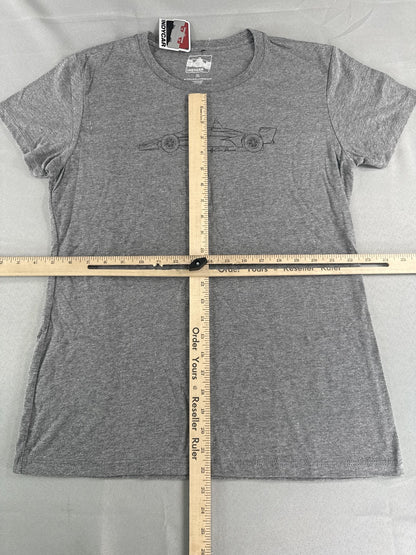 IndyCar Shirt Womens XL NTT IndyCar Series Race Car Graphic Soft Tee Racing Gray