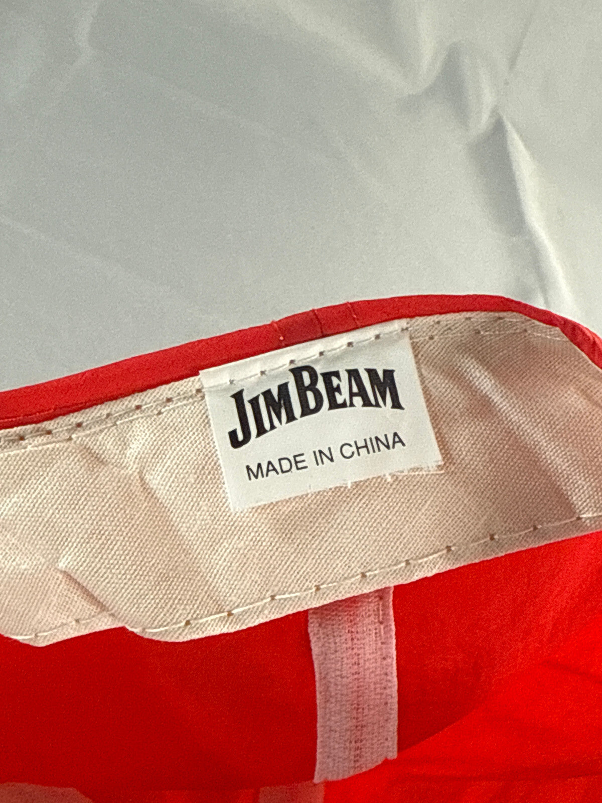 Jim Beam 1990s Red Rope Front Snapback Hat Vintage Embroidered Trucker Cap NWT