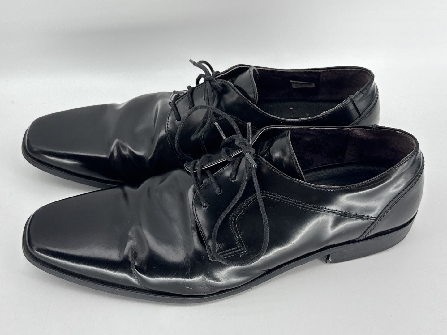 Kurt Geiger Oxford Dress Shoes Mens 43 Black Brown Leather Suede Portugal