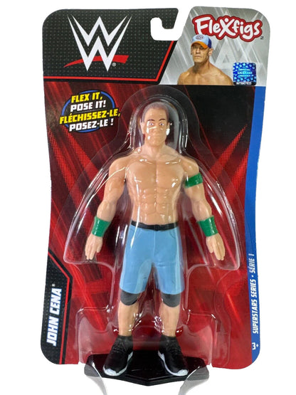Mattel WWE FleXfigs Set 4 Cena Reigns Rollins Mysterio Action Figures kids NWT