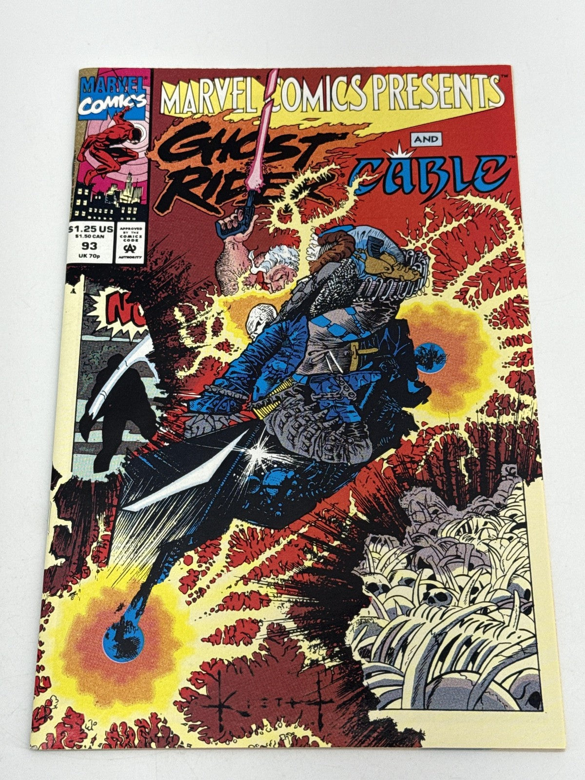 Vintage 1991 Marvel Comics Presents #93 Comic Book Wolverine Ghost Rider Cable